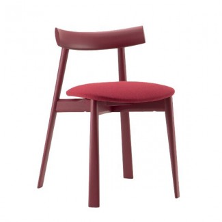 Wood Hospitality Side Chair - Ming - Red Finish